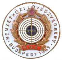 1961. 'Nemzetközi Lövészverseny Budapest 1961 - M.H.S.' Zománcozott Jelvény (22mm)... - Unclassified