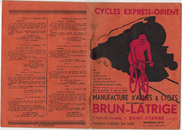 CYCLES EXPRESS ORIENT MANUFACTURE D'ARMES & CYCLES BRUN LATRIGE SAINT ETIENNE Scan Complet Mais Voir Descriptif - Publicités