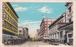 Iowa Sioux City Pierce Street Looking North 1932 Curteich - Sioux City