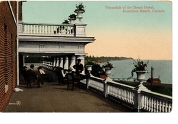 HAMILTON BAY, Ontario, Canada, Verandah Of The Brant Hotel,  Pre-1920 Postcard,   Wentworth County - Hamilton