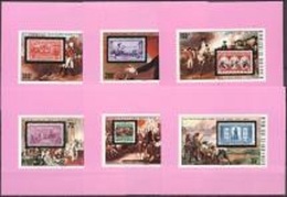 Haute Volta 1975, 200th Independence Of USA, Painting, Stamp On Stamp, Washington, 6BF IMPERFORATED - Unabhängigkeit USA