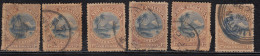 1d X 6 Used, Varities Of Shades & Perforation, Lake Taupo And Mount Ruapehu New Zealand 1899 Onwards, - Used Stamps