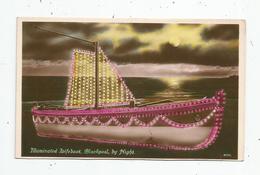 Cp , ANGLETERRE , BLACKPOOL , By Night , ILLUMINATED LIFEBOAT , Vierge , The Advance Series - Blackpool