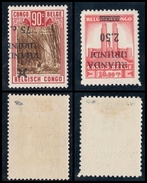 Ruanda Urundi - 119-Cu1 & Cu2 + 120-Cu1 - Variétés - Surcharges Inversées & Déplacées - 1941 - MH - Ungebraucht