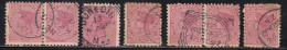 1d X 7 Used,  Diff, Varities, New Zealand 1892 Onwards, As Scan - Usados