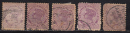 2d X 5 Used,  Diff, Varities, New Zealand 1892 Onwards, As Scan - Usados