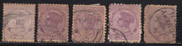 2d X 5 Used,  Diff, Varities, New Zealand 1892 Onwards, As Scan - Used Stamps