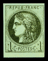 * N°39Ab, 1c Olive-foncé Rep I, Bdf. TB   Cote: 400 Euros   Qualité: * - 1870 Emissione Di Bordeaux