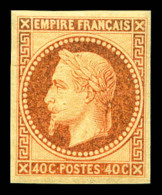 ** N°31c, 40c Orange, Impression De Rothschild Bas De Feuille, TB (certificat)      Qualité: ** - 1863-1870 Napoleone III Con Gli Allori