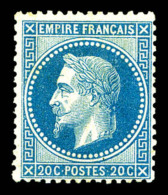 * N°29A, 20c Bleu Type I, TB   Cote: 475 Euros   Qualité: * - 1863-1870 Napoleone III Con Gli Allori