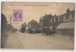 Cpa Herseaux  Attelages Et Trams1907 - Mouscron - Moeskroen