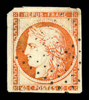 O N°5d, 40c Orange Avec Chiffres "4" Retouchés, Des Défaut Mais Belle Présentation... - 1849-1850 Ceres