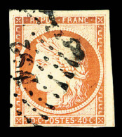 O N°5, 40c Orange, Oblitération "DS2", TB (signé Calves/certificat)   Cote: 500 Euros  ... - 1849-1850 Cérès