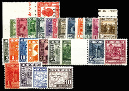 ** Andorre Bureaux Espagnols: N°14/52, N°14 à 27A + 43A à 52, TB   Cote: 792 Euros  ... - Unused Stamps