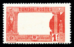 * Tunisie: N°39Aa, 1F Rouge, CENTRE OMIS, RARE Et SUP (signé/certificat)    Cote: 2200 Euros  ... - Nuevos