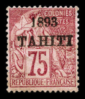 (*) Tahiti: N°23/29, 10c Noir Sur Lilas, 15c Bleu, 20c Brique Sur Vert, 25c Noir Sur Rose Et 75c Rose... - Unused Stamps