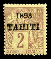 * Tahiti: N°20, 2c Lilas-brun Sur Paille, Grande Fraîcheur, R.R.R (signé Calves/certificat)  ... - Ungebraucht