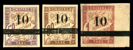 * Sénégal: N°1/3, Série De 1903, Les 3 Valeurs TB (certificat)   Cote: 800 Euros  ... - Postage Due