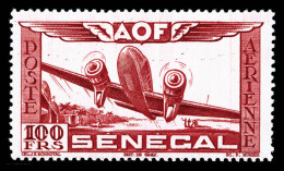 ** Sénégal: N°30a, 100F Rouge-carmin: Centre Omis, Fraîcheur Postale, SUP (certificat)     ... - Luftpost