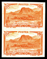 ** Réunion: N°136Aa, Salazie, 55c Brun-orange Non Dentelé En Paire, TTB   Cote: 286 Euros  ... - Unused Stamps