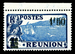 * Réunion: N°105b, 1f 50 Sur 1F, Double Surcharge, Bdf. TTB   Cote: 240 Euros   Qualité: * - Unused Stamps