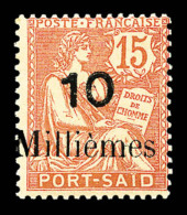 ** Port Said: N°64b, Erreur De Chiffre: 10m Sur 15c, SUP (certificat)      Qualité: ** - Unused Stamps