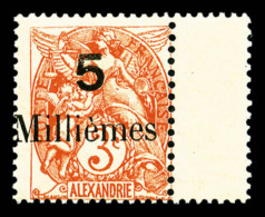 ** Port Said: N°38c, 5 Millièmes Surcharge Sur Timbre D'Alexandrie, Bord De Feuille Latéral,... - Unused Stamps