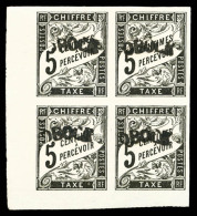 ** Obock: N°1a, 5c Noir En Bloc De Quatre Coin De Feuille, Fraîcheur Postale, SUPERBE (certificat)     ... - Unused Stamps