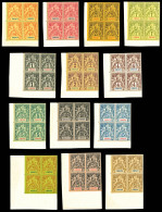 (*) Obock: N°32/44, (Cote Maury), Série De 1892, Tirage Sur Bristol Avec Dentelure Figurée En... - Unused Stamps