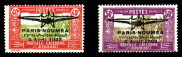 * Nouvelle Calédonie: N°1/2, 40c Rouge Et Olive Et 50c Lilas Et Sépia, La Paire Quasi **. SUP... - Unused Stamps