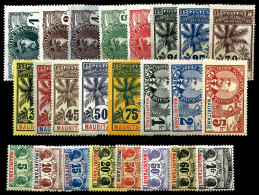 * Mauritanie: N°1/16, Palmiers, N° 1 à 16 + Taxe 9 à 16, TB (certificat)   Cote: 670 Euros  ... - Unused Stamps