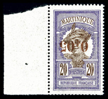 ** Martinique: N°106a, 5c Sur 20c Violet: Surcharge Renversée, Bdf, TB (signé Calves)   Cote: 200... - Unused Stamps