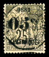 O Martinique: N°29c, 05 Sur 25c: Erreurs De Chiffres 1882 Au Lieu De 1892. TTB (certificat)   Cote: 700 Euros  ... - Usados