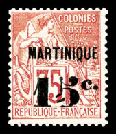 * Martinique: N°18, 15c Sur 75c: '5' Cassé, TTB      Qualité: * - Unused Stamps