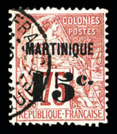 O Martinique: N°18, 15c Sur 75c, TB   Cote: 170 Euros   Qualité: O - Unused Stamps