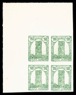 ** Maroc Bureaux Français: N°210, 80c Vert-gris, Impression Recto Verso Non Dentelé En Bloc De... - Unused Stamps