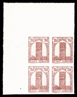 ** Maroc Bureaux Français: N°208, 60c Brun-lilas Non Dentelé: Impression Recto-verso En Bloc De... - Unused Stamps