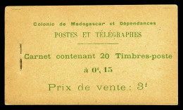 ** Madagascar: N°6, 15c Vert En Carnet De 20 Exemplaires, TB   Cote: 275 Euros   Qualité: ** - Sonstige & Ohne Zuordnung