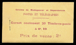 ** Madagascar: N°5, 10c Brun Et Violet, Carnet De 20 Timbres. TB   Cote: 250 Euros   Qualité: ** - Sonstige & Ohne Zuordnung