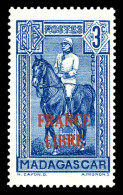 ** Madagascar: N°243, 3c Bleu Surchargé 'FRANCE LIBRE'. TB   Cote: 222 Euros   Qualité: ** - Unused Stamps