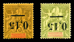 * Madagascar: N°54a/55a, Les 2 Valeurs Surcharges Renversées. TB   Cote: 210 Euros   Qualité: * - Unused Stamps