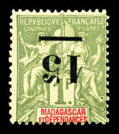 * Madagascar: N°48a/50a, Série De 1902 Avec Surcharge Renversée, Les 3 Valeurs TB (signés... - Ungebraucht