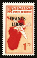 ** Madagascar: N°45/54, Série Timbres De 1935 Surchargés "FRANCE LIBRE", Les 10 Valeurs SUP     ... - Ungebraucht