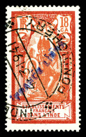 O Inde: N°139, 18 Ca Rouge Surchargé 'FRANCE LIBRE'. TTB (signé Scheller/certificat)   Cote: 760... - Used Stamps