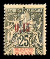 ** Inde: N°22, 0.15 S 25c Noir Sur Rose, TB   Cote: 270 Euros   Qualité: ** - Unused Stamps