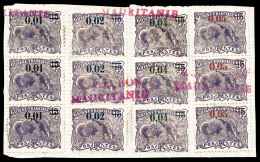 (*) Guyane: N°91/94, Série Complète De 4 Valeurs En Bandes De 3 Exemplaires Surchargés... - Unused Stamps