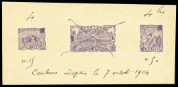 (*) Guyane: 49 + 55 + 63, épreuve Collective Des 3 Poinçons Sans Faciale En Violet,... - Unused Stamps