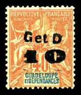 * Guadeloupe: N°46, 10c Sur 40 Surchargé à La Main (tirage 50 Exemplaires). SUP. R.R.... - Unused Stamps