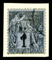 O Guadeloupe: N°6, 5c Sur 1c Noir Sur Azuré, CHIFFRES SEUL SANS CADRE NI INSCRIPTIONS (tirage 50... - Unused Stamps