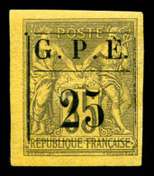 ** Guadeloupe: N°2c, 25 Sur 35c: Accent Grave Sur Le 'E'. SUP      Qualité: ** - Unused Stamps